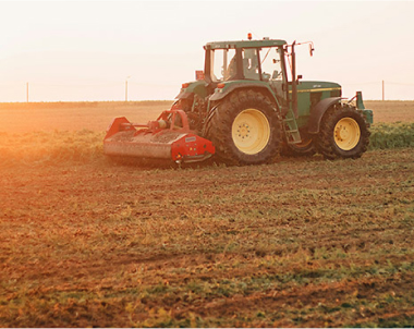 Tractor in a field