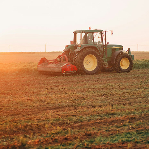 Tractor in a field
