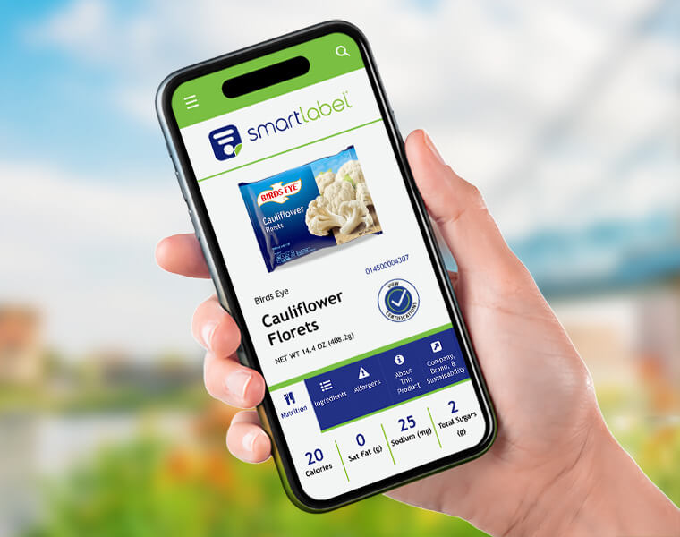 Nutrition app on phone