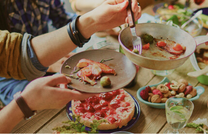 Food on a table