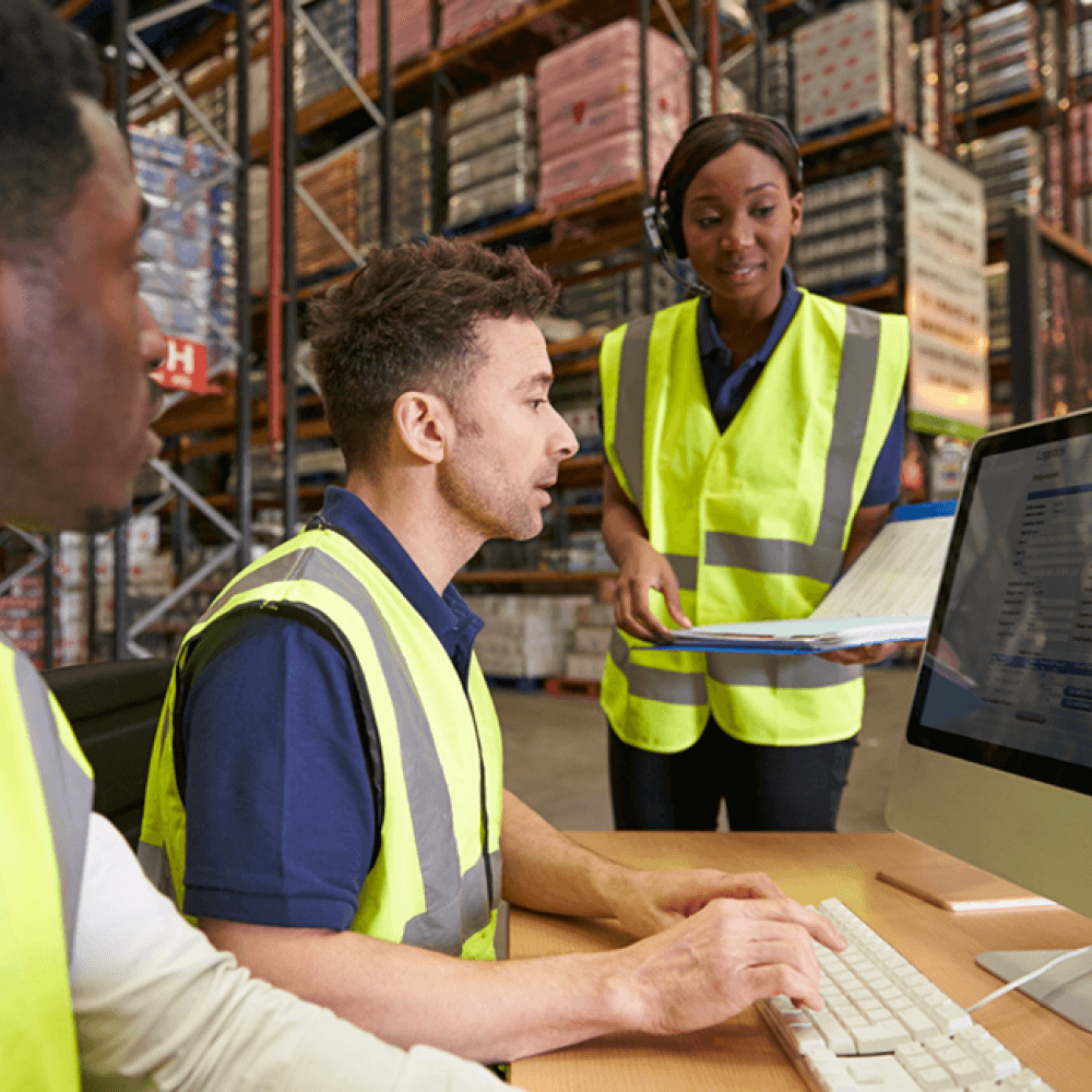 Workers collaborating