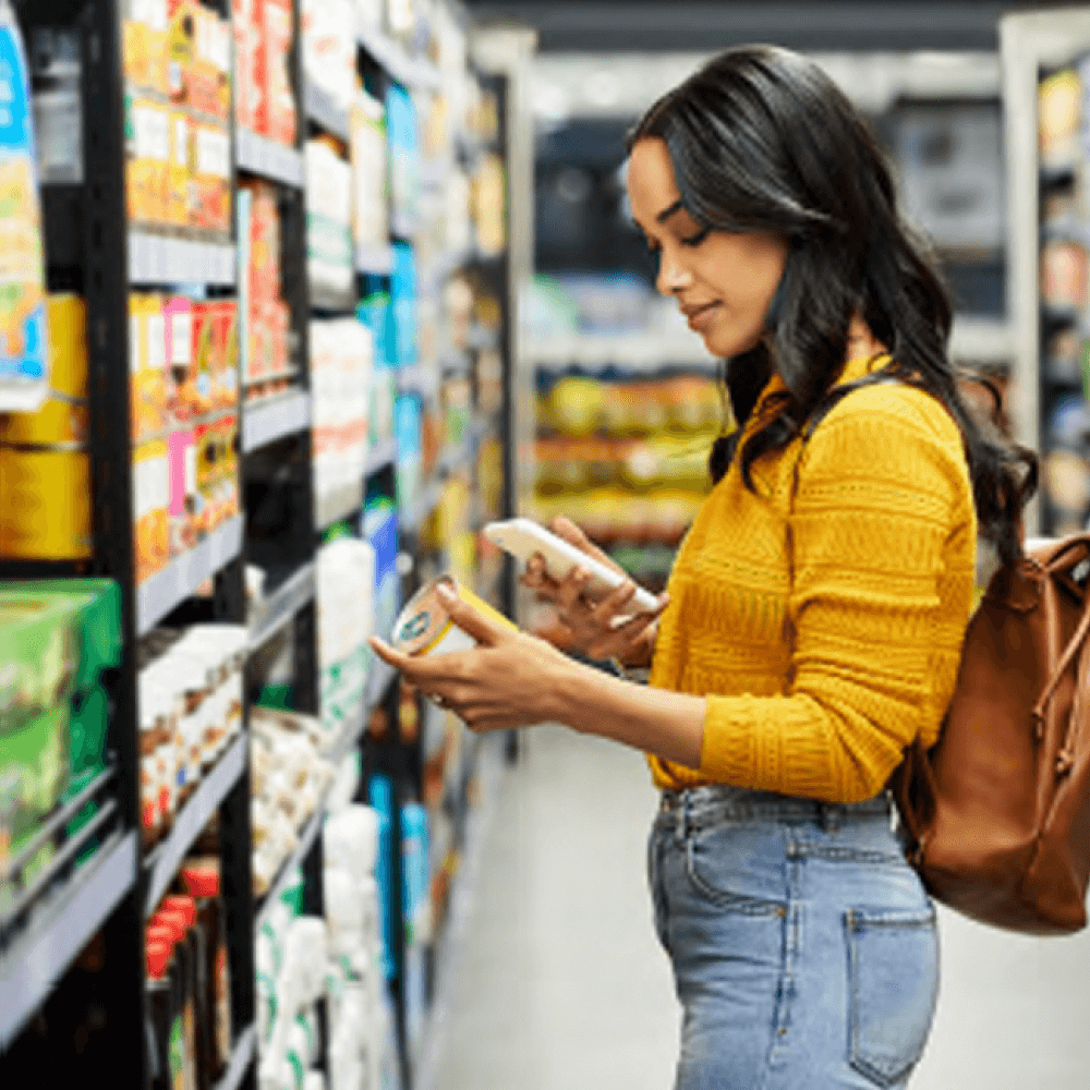 Woman at a grocery store
