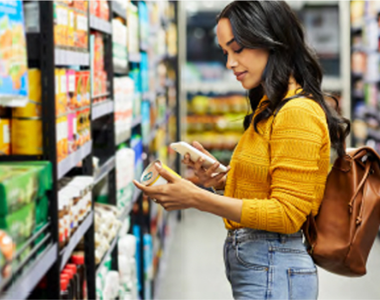 Woman at a grocery store