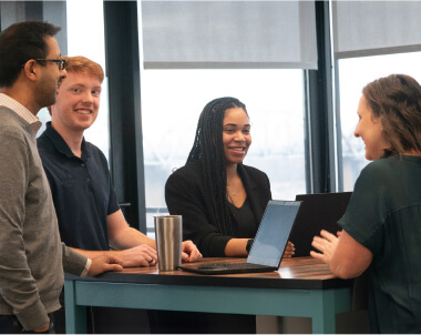 A group of people at a table
