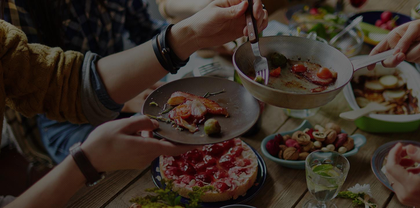 Food on a table
